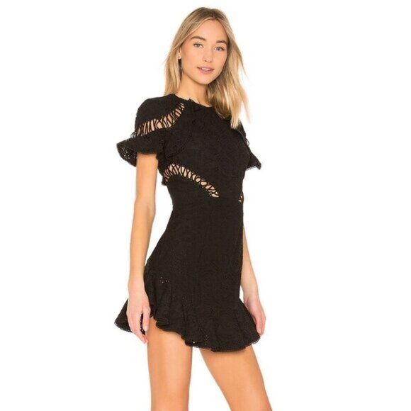 Zimmermann Helm Circles Flutter Dress Black b179 - Picture 3 of 14